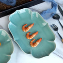 Home combination dish plate begonia flower shaped plate ceramic plate