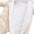 Baby Autumn Winter Plush Clothes Hooded Boy Girl Cute Star One Piece Romper Zipper Design Unisex Newborn Casual Wear 10-15℃