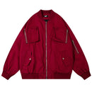 Men Cargo Jacket Coat Hip Hop Streetwear Loose Functional Multi Pockets Jackets Autumn Outwear Men Clothing