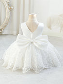 White lace dress on a mannequin against a white background, Obroi