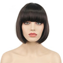 Mannequin head with a black bob wig on a white background Obroi