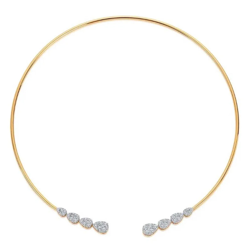 Necklace Women Bling Neck Prom Accessories Rhinestone Sparkly Wedding Jewelry Party Collar