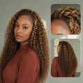 Human Hair Wig 13x4 Transparent HD Lace Front Jerry Curl Deep Wavy Hair Pre-Plucked Hairline Gradient