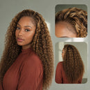 Human Hair Wig 13x4 Transparent HD Lace Front Jerry Curl Deep Wavy Hair Pre-Plucked Hairline Gradient