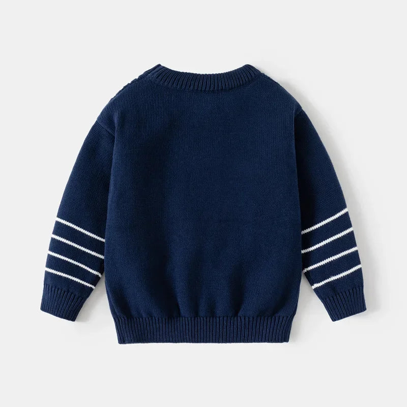 2-8T Toddler Kid Baby Boy Girl Winter Clothes Infant Sweater Loose Knit Pullover Top Warm Thick Knitwear Outfit
