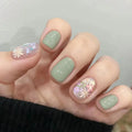 Gradient Nails Almond Press on Nails Full Cover Wearable False Nails Tips for Women DIY