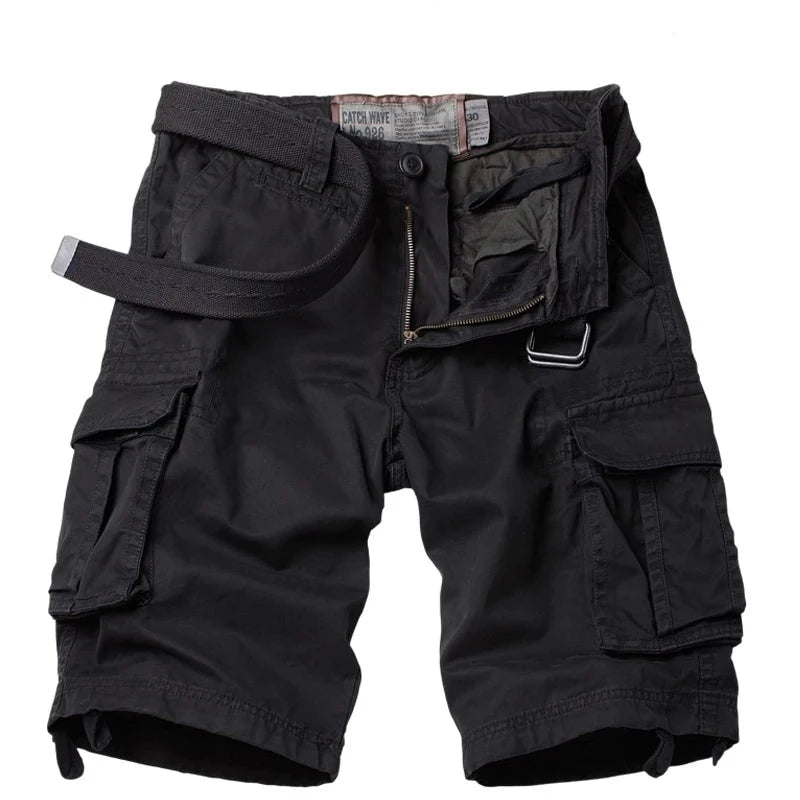 summer men shorts cotton cargo streetwear