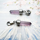 Authentic 925 Sterling Silver Hexagon with Imitation Amethyst Charm Pendant Gift For Women  DIY Jewelry