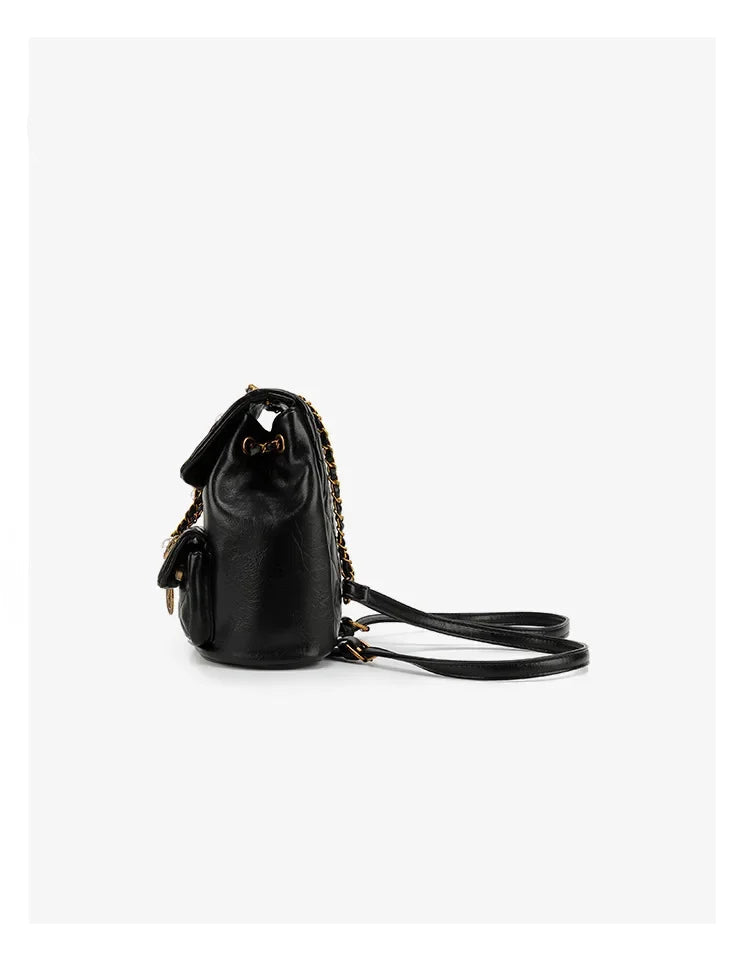 Luxury Capacity Ladies Double Shoulder Backpack Of The Season Spring Rabbit Decoration