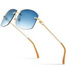 Rimless Sunglasses Design Frameless Oversize Square Luxury Sun Glasses