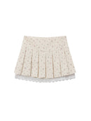 Summer Women Ballet Core Lace Mini Pleated Skirt Mori Girl Gyaru Coquette 2000s Aesthetic A-line Micro Skirt Kpop Kawaii Club
