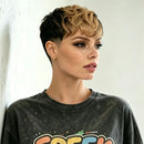 Pixie Cut Human Hair Wig Blonde Ombre Short Curly Soft Layer Hair Wig For Black Women All Daily Occasions
