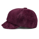 Maroon suede cap on a white background, Obroi