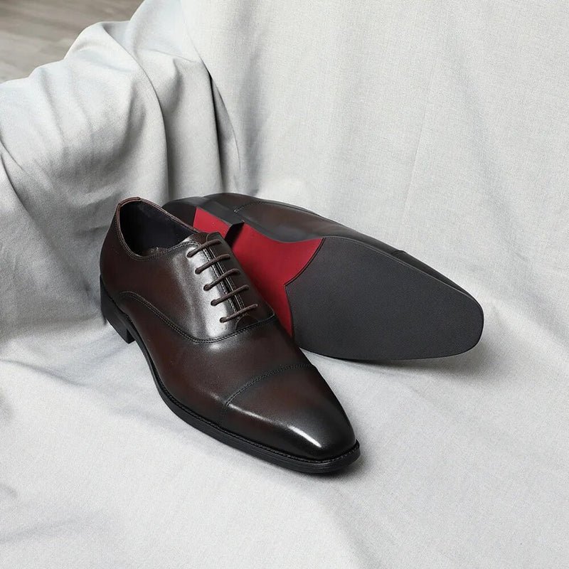 Italian Luxury High Quality Elegant Male Natural Business Formal Solid Oxfords Shoes