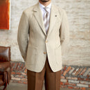 Linen Single-breasted Suit British Breathable Slim-fit Casual Suit Jacket for Men