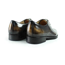 Pair of brown leather dress shoes on a white background, Obroi