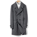 Luxury Australian wool double-sided wool coat men's detachable mulberry silk liner hooded thick coat