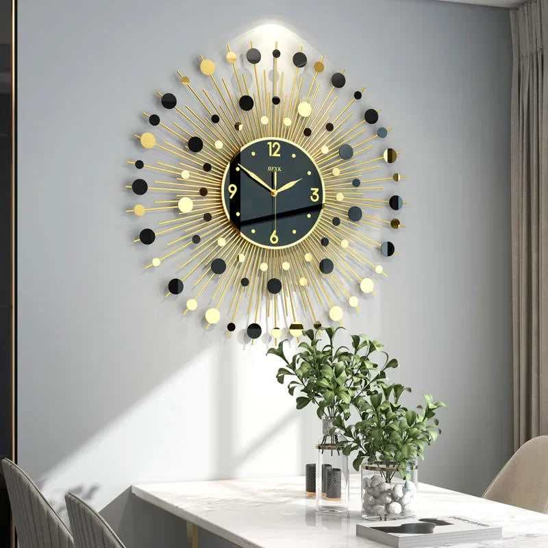 Luxury Wall Clock Living Room Design Creative Wall Clock Silent Brief Art Nordic Clocks Home Decoration