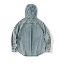 Denim Jacket Men Loose Casual Denim Hooded Coat Jeans Jacket Spring Outerwear