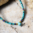 Natural Stone Lapis Ethnic Boho Art Deco Necklace Designer Beads Jewelry