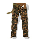 Men's Cotton Casual Cargo Pants Baggy Travel with Multi Pockets
