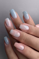 24 pieces of gentle nude long press-on nails