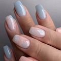 24 pieces of gentle nude long press-on nails
