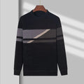 BROWON New Arrival Mens Clothes 2025 Autumn and Winter Fleece Warm Thickened Sweater Chenille Patchwork O-Neck Sweater Pullovers