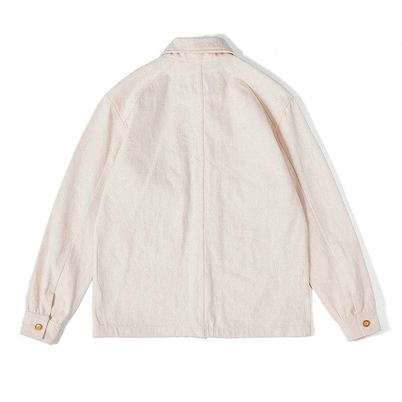 Cotton Washed Raw Denim Jacket Spring Autumn