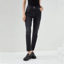 Autumn Ladies Elastic High Waist Jeans Cotton Pencil Pants Slim Trousers