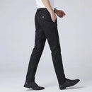 Men Summer Suit Pants Dress Formal Thin Slim Fit Stretched Non-ironing Male Trousers