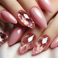 Handmade Press on Nails Fake Nail Patches Wearable Detachable French Gradient Almond False Nail Tips 24pcs