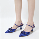 Autumn Royal Blue Color Shoes and Bag Set Special Design for Wedding Party