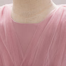 Flying Sleeve Bow Baby Girls Party Dress Toddler Birthday Wedding Princess Dresses for Girl Bridemaids