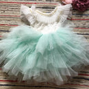 Toddler Girls Beaded Flutter Sleeve Dress Princess Clothes for Wedding Party Birthday Baptism Kids Outfit