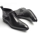 Luxury Men Genuine Leather Chelsea Boots Dress Shoes for Formal & Casual Wear Lace-Up Boots