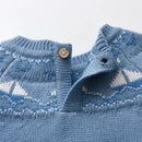 Knit Sweaters for Boys Pullovers Kids Embroidery Sailboat Knitted Sweater Children Winter Tops Child Boys Knitwear