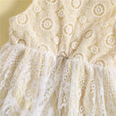 Toddler Newborn Baby Girls Summer Romper Dress Clothes Casual Floral Lace Cutout Sleeveless Jumpsuit Ruffle Playsuits