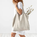 Linen Environmental Cloth Bag Carrier Foldable Portable Shopping Bag Women