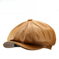 Brown leather cap on a white background, Obroi