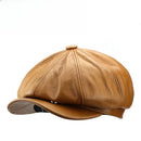 Brown leather cap on a white background, Obroi