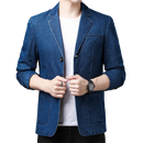 Men's British Style Leisure Slim Version of The Trend Solid Denim Comfortable Blazer