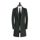 Men wool Coat Double Faced Fleece Suit Warm Windbreaker Casual Single Breasted Thick