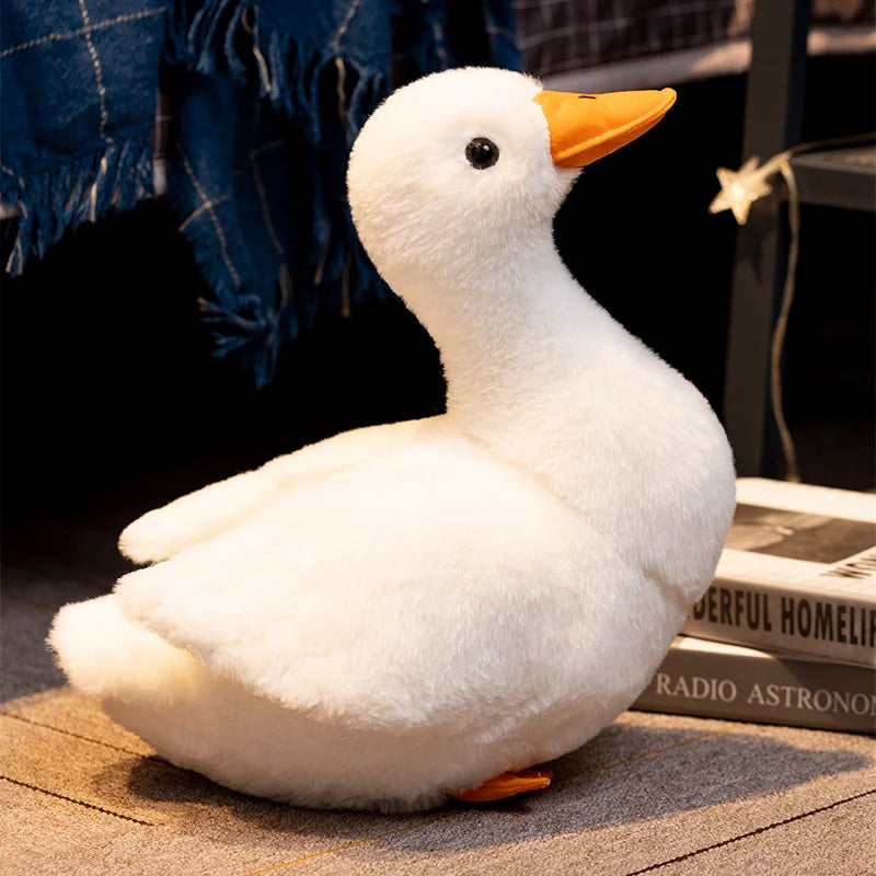 25/42CM Simulation White Duck Plush Toys Lovely Duck Dolls Stuffed Soft Animal Pillow for Christmas Birthday Gift