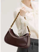 Simple Unique Genuine Leather Bag Handbag Real Leather Women Tote Shoulder Crossbody