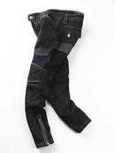 Men Genuine Leather Motorcycle Biker Pants Slim Fit Suede Leather Riding Trousers Casual Straight Pants