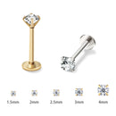 2/8PCS Stainless Steel Stud Cartilage Piercing Jewelry Helix Tragus Lip Gold Tiny Earrings for Women