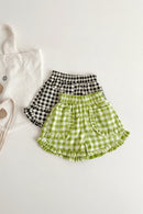 Girls Shorts Plaid Pants for Kids Summer Children Lace Shorts Toddler Casual Trousers Baby Clothing