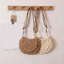 Woven Women's Crossbody Bag Retro Hollow Out Ladies Straw Shoulder Bag Vacation Female Beach Handbags Pouch