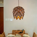Solid Wood Pine Cone Chandelier Retro Internet Celebrity Wooden Chandelier